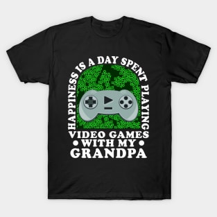 Video Game Happiness Is A Day Spent Gaming Controller T-Shirt